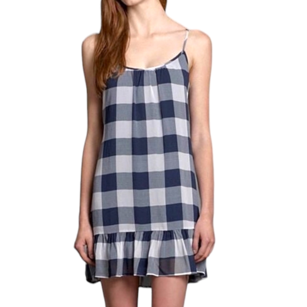 Abercrombie & Fitch blue plaid mini dress Medium